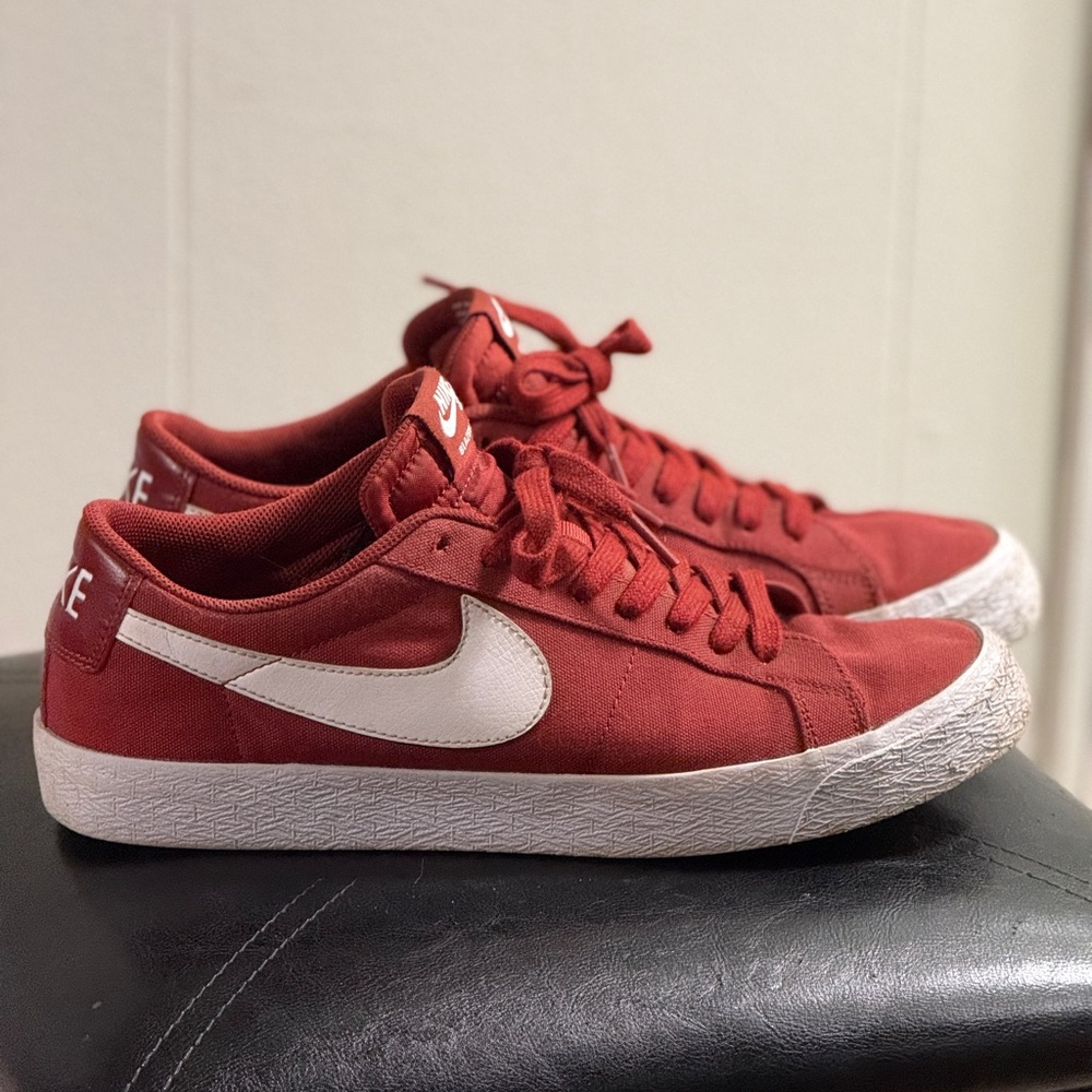 Nike Red and White Blazer Low Sneakers